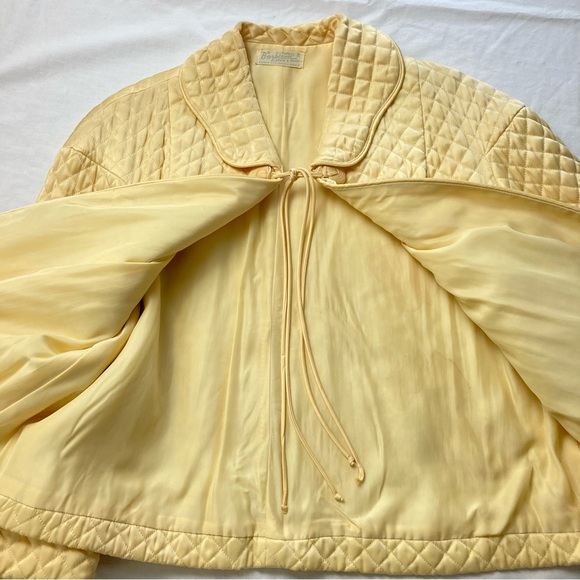 Vintage Barbizon Satin Quilted Bed Jacket 1950's Puffett - Picture 8 of 17